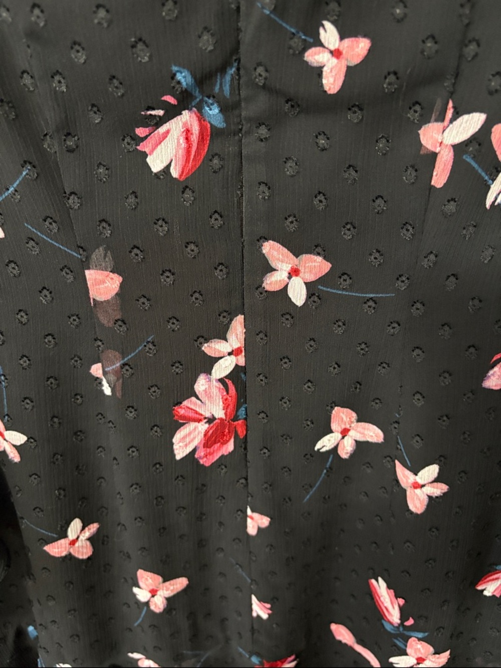 Eliza J Black Floral Ruffle Dress with Pink Print - Picture 7 of 8